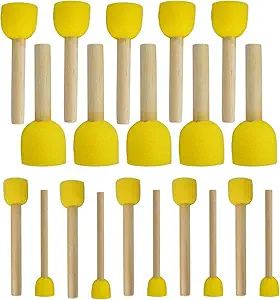 WAFJAMF 20-Pieces Assorted Size Round Sponges Brush Set, Paint Tools for Kids | Amazon (US)