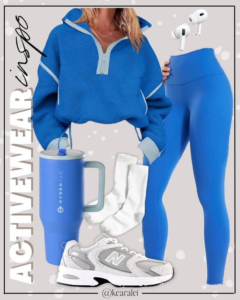 Activewear outfit Amazon active wear workout set Amazon women’s half zip Sherpa fleece pullover fitness exercise leggings shorts sports bra bright blue tank top blue leggings navy light blue Lululemon look alike CRZ YOGA Gym Workout leggings fleece color block pullover sweatshirt zip up jacket free people hit the slopes fleece jacket inspired white grey new balance sneakers tennis shoes hydrojug traveler tumbler water bottle AirPod exercise essentials for women strength training New Year’s resolutions
.
.
.
Fitness Wear, Activewear, exercise outfit, workout leggings, sports bra, Lulu lemon, free people motion active athleisure
.

Amazon fashion, teacher outfits, business casual, casual outfits, neutrals, street style, Midi skirt, Maxi Dress, Swimsuit, Bikini, Travel, skinny Jeans, Puffer Jackets, Concert Outfits, Cocktail Dresses, Sweater dress, Sweaters, cardigans Fleece Pullovers, hoodies, button-downs, Oversized Sweatshirts, Jeans, High Waisted Leggings, dresses, joggers, fall Fashion, winter fashion, leather jacket, Sherpa jackets, Deals, shacket, Plaid Shirt Jackets, apple watch bands, lounge set, Date Night Outfits, Vacation outfits, Mom jeans, shorts, sunglasses, Disney outfits, Romper, jumpsuit, Airport outfits, biker shorts, Weekender bag, plus size fashion, Stanley cup tumbler
.
Target, Abercrombie and fitch, Amazon, Shein, Nordstrom, H&M, forever 21, forever21, Walmart, asos, Nordstrom rack, Nike, adidas, Vans, Quay, Tarte, Sephora, lululemon, free people, j crew jcrew factory, old navy


#LTKootd #LTKfitnessgoals #LTKActive