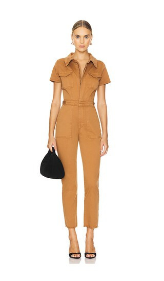 Good American Utility Fit For Success Jumpsuit in Tan. - size 5X | Revolve Clothing (Global)