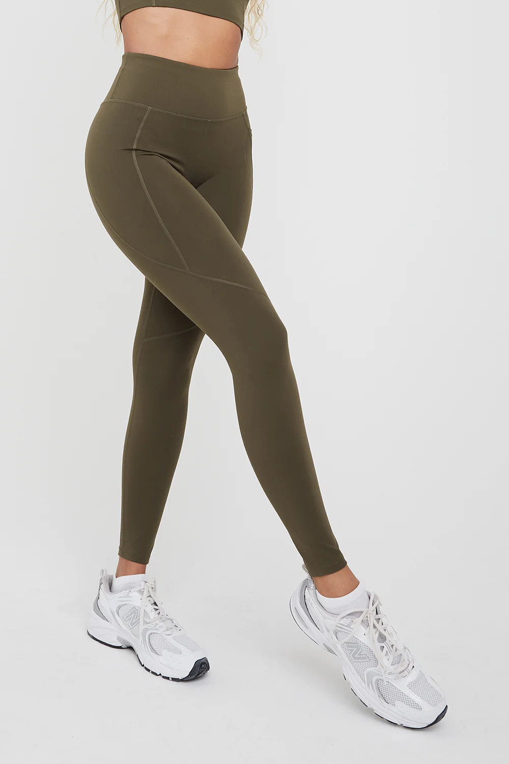 SKINLUXE HIGH WAISTED SIDE POCKET LEGGING - KHAKI | TALA (UK)