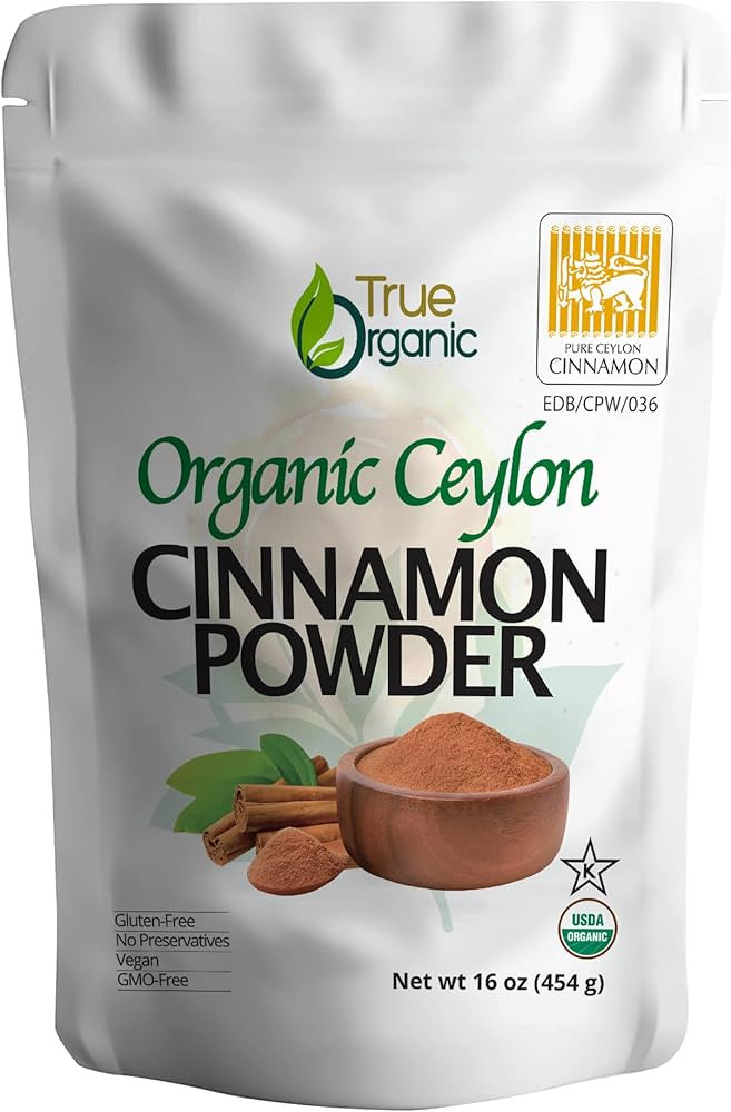 True Organic Pure Ceylon Cinnamon Powder, 1 lb, Premium Grade, Gluten Free, USDA & Kosher Certifi... | Amazon (US)