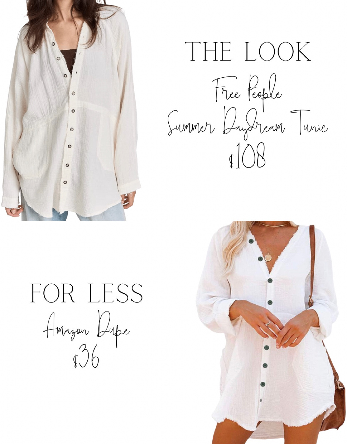LOOK FOR LESS! Free People tunic dupe on Amazon! only $36!
Amazon finds / fall fashion / fall outfit / Free People dupe 

#LTKstyletip #LTKSeasonal
