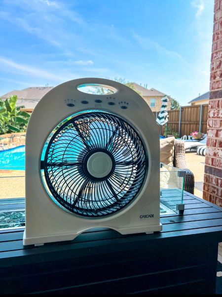 My cordless portable fan is on sale today @qvc.  Perfect to for by the pool, ball games, outdoor festivals, etc!  

#LTKsalealert #LTKFind #LTKfamily