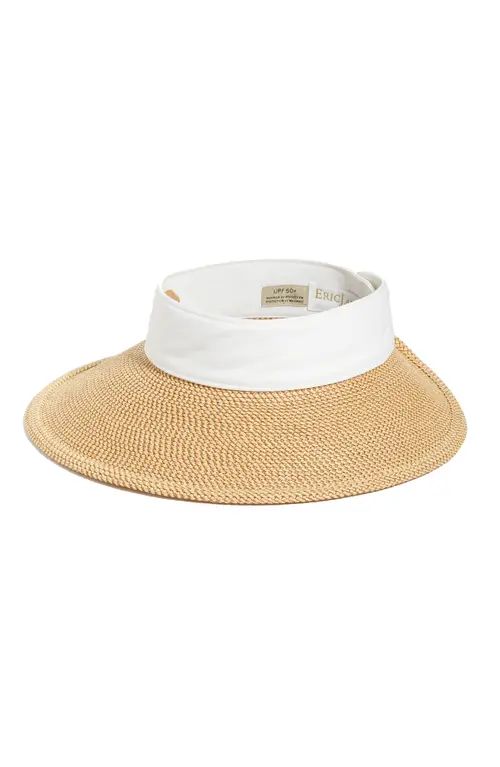 Eric Javits Squishee® Straw Halo Hat in Peanut/White at Nordstrom | Nordstrom