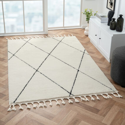 Beige Patterned Rug 200x140cm | TK Maxx