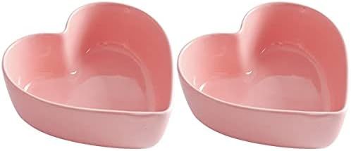 Wait Fly 2pcs Heart-Shaped Bowls for Salad Soup Snack Dessert Household Cooking Bowls for Home Ki... | Amazon (US)