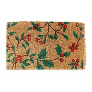 Imports Decor Traditional Coir, Holly Princess, 30 in. x 18 in. Natural Coconut Husk Door Mat-685... | The Home Depot