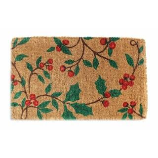 Imports Decor Traditional Coir, Holly Princess, 30 in. x 18 in. Natural Coconut Husk Door Mat-685... | The Home Depot
