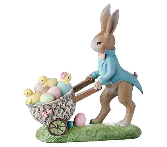 Vintage Dress Bunny With Cart 5" By Valerie | QVC