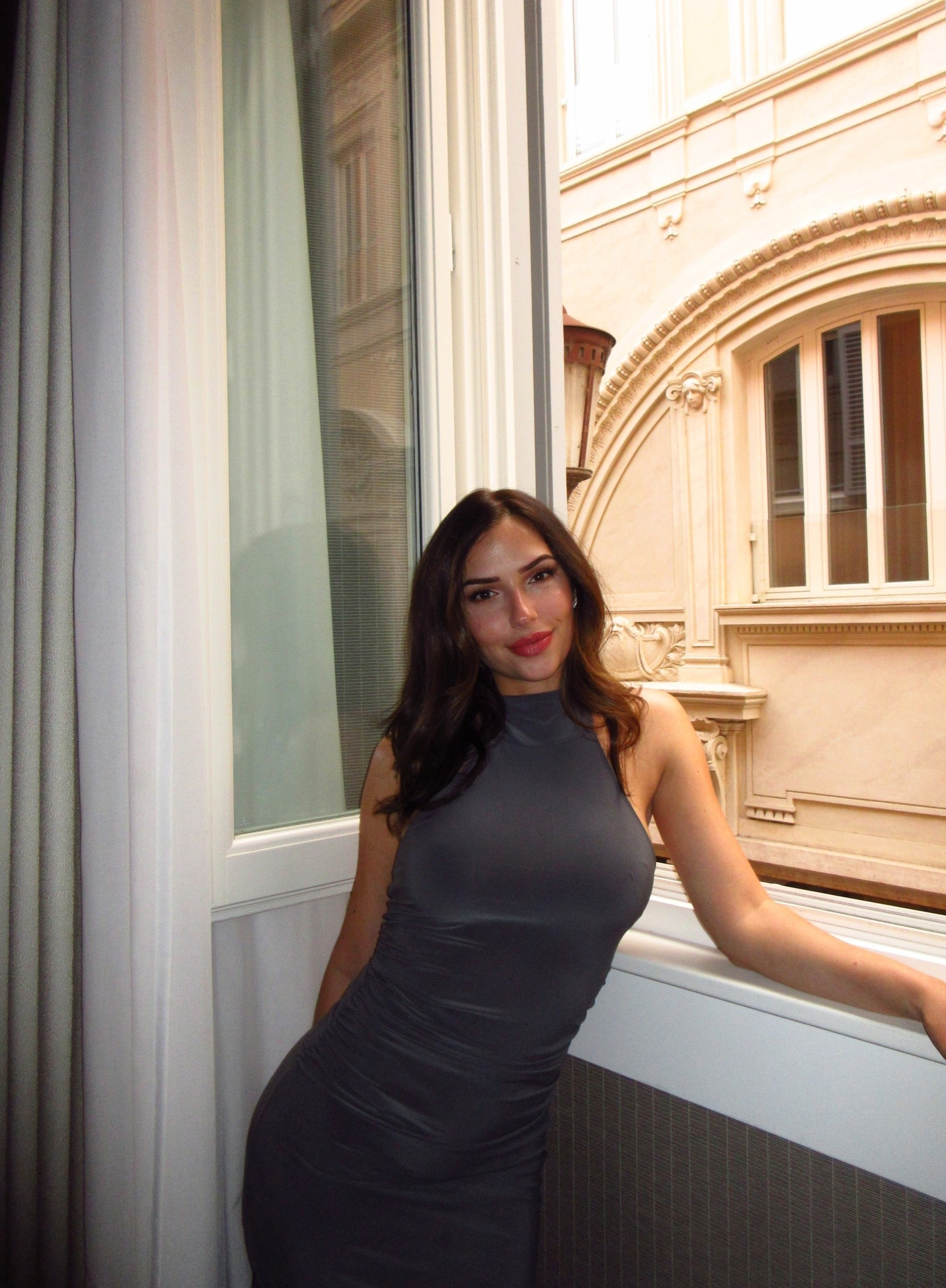 high neck stretch dress i wore walking around europe🤍 so flattering!

#LTKStyleTip