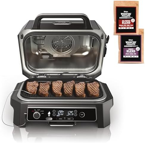 Ninja | Grill & Smoker | Outdoor Woodfire Pro XL | 4 in 1 Grill, BBQ Smoker, Air Fryer & Bake | P... | Amazon (US)