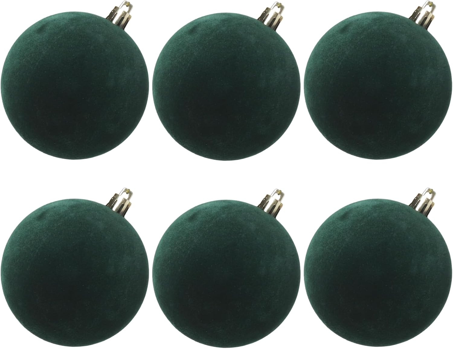 Senjie 4inch Velvet Ornaments Balls Sets for Christmas Tree 6pcs Flocked Christmas Balls Assortme... | Amazon (US)