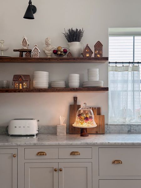 Christmas in the kitchen 

#gingerbreadhouse #christmasdecorating #shelfstyling 

#LTKHoliday #LTKhome