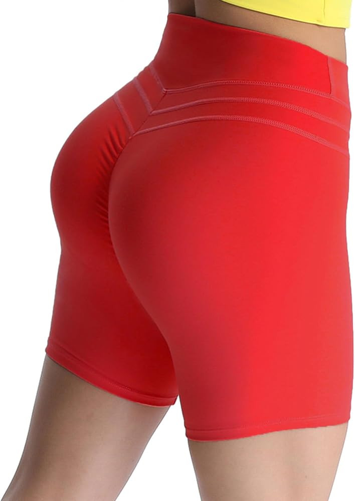 Aoxjox High Waisted Workout Shorts for Women Scrunch Tummy Control Luna Buttery Soft Yoga Shorts ... | Amazon (US)