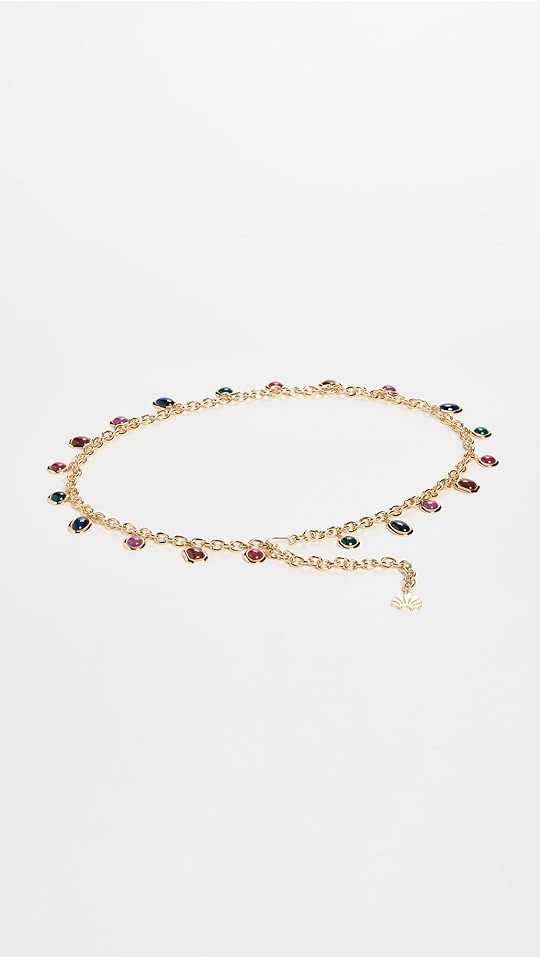 Bezel Jewel Charm Chain Belt | Shopbop