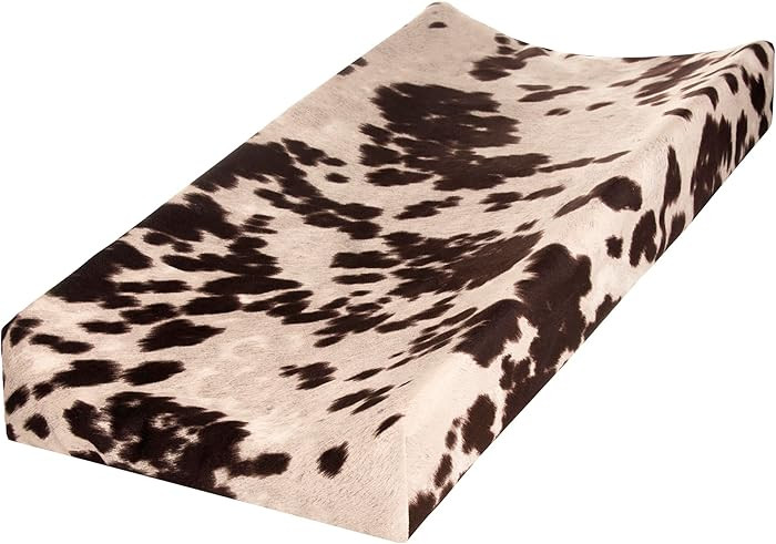 Western Cowboy Changing Pad Cover Super Soft Brown Cowhide | Amazon (US)