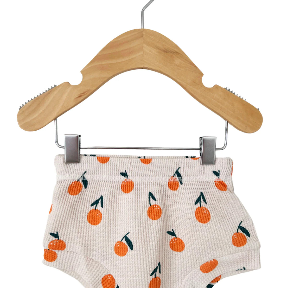 Organic Cotton Waffle Shorts, Oranges | SpearmintLOVE