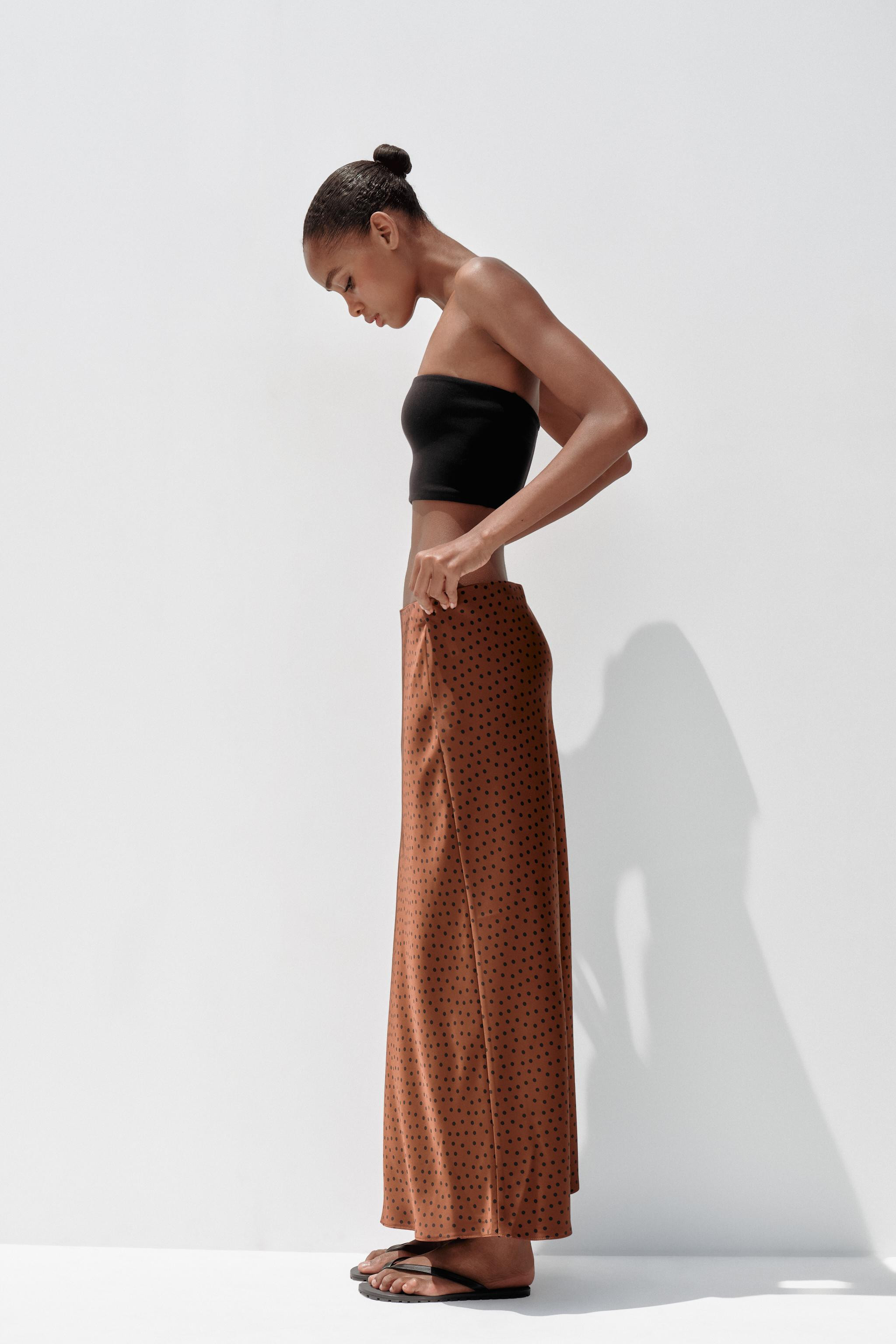 SATIN MIDI SKIRT | Zara US