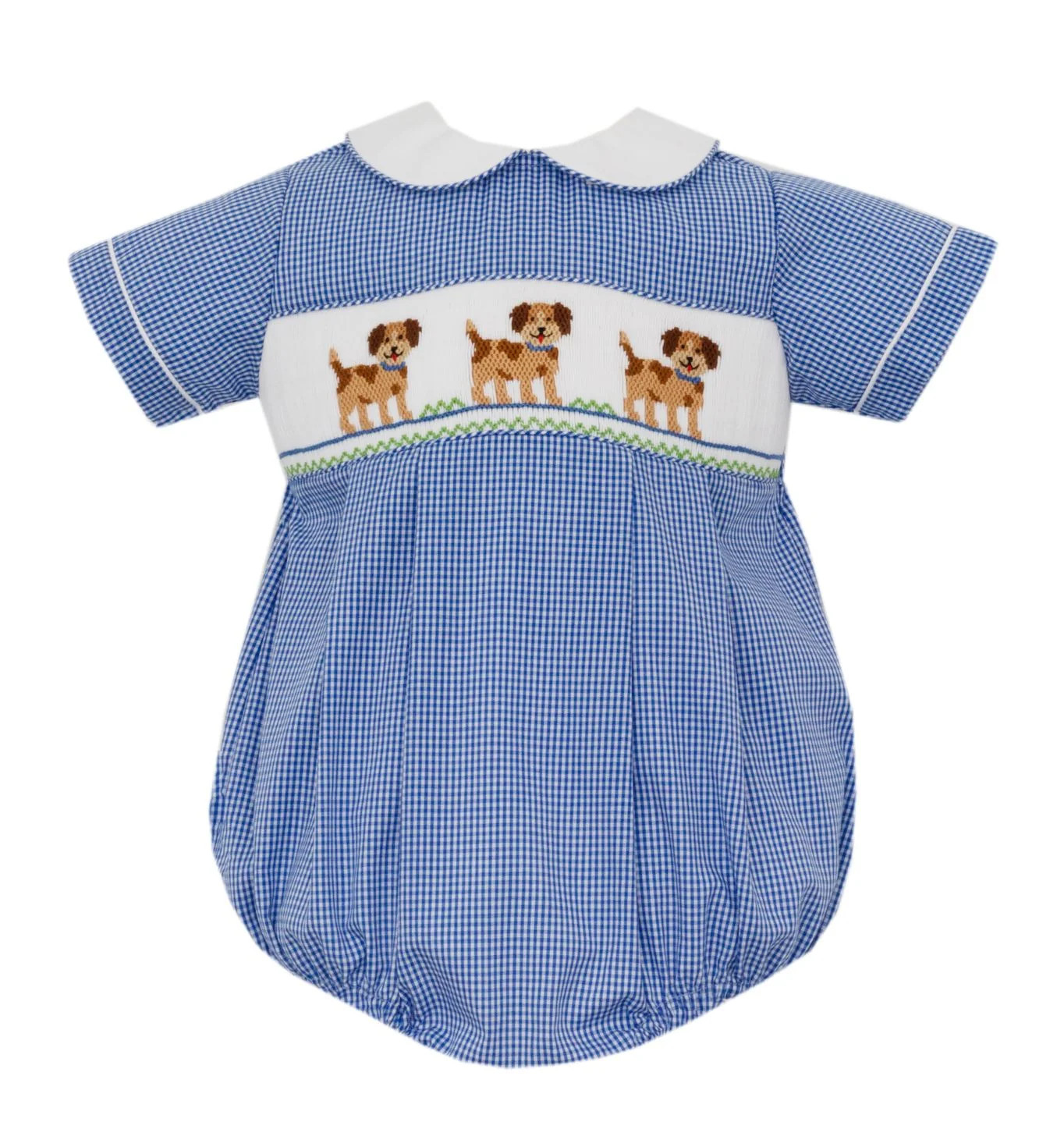 Puppy Dog Smocked Collared Bubble | The Horseshoe Crab