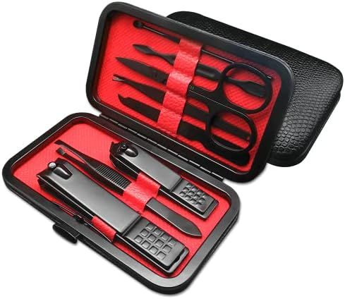 8 PCS Premium Manicure Set, AULLUA Nail Clippers, Professional Grooming Gift Kit, Pedicure Kit, S... | Amazon (US)