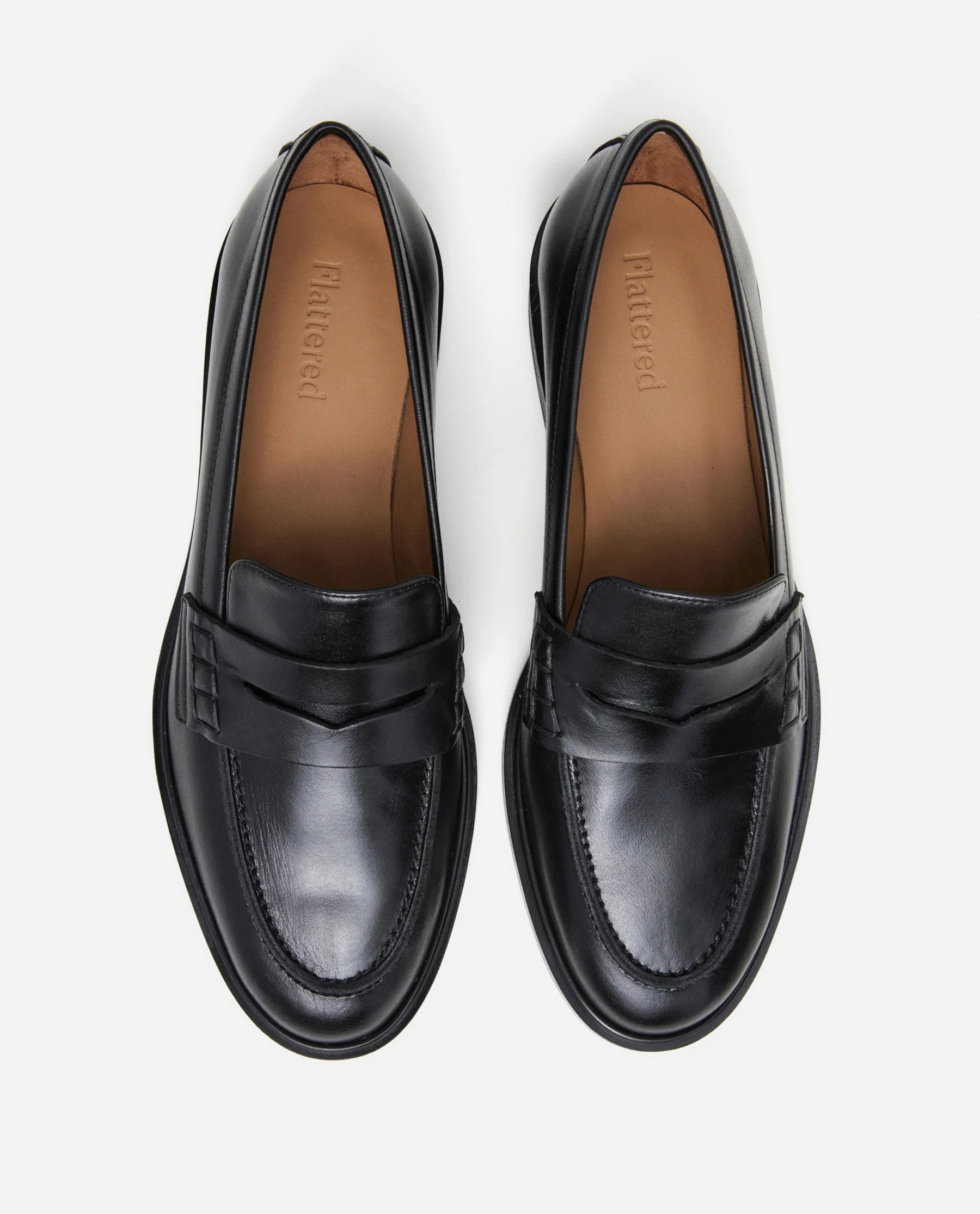 Sara Leather Black Loafer | Flattered