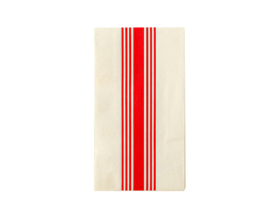 Red Stripe Napkins 18ct, Hamptons Red and Cream Dinner Napkins, 4th of July Guest Towels, Patriot... | Etsy (US)