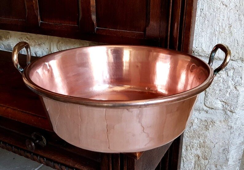 Beautiful, large, professional quality, vintage, French, roll top, copper, confectioners pan | Etsy (US)