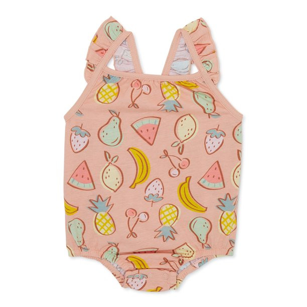 Garanimals Baby Girl Print Cami Bodysuit, Sizes 0-24M | Walmart (US)