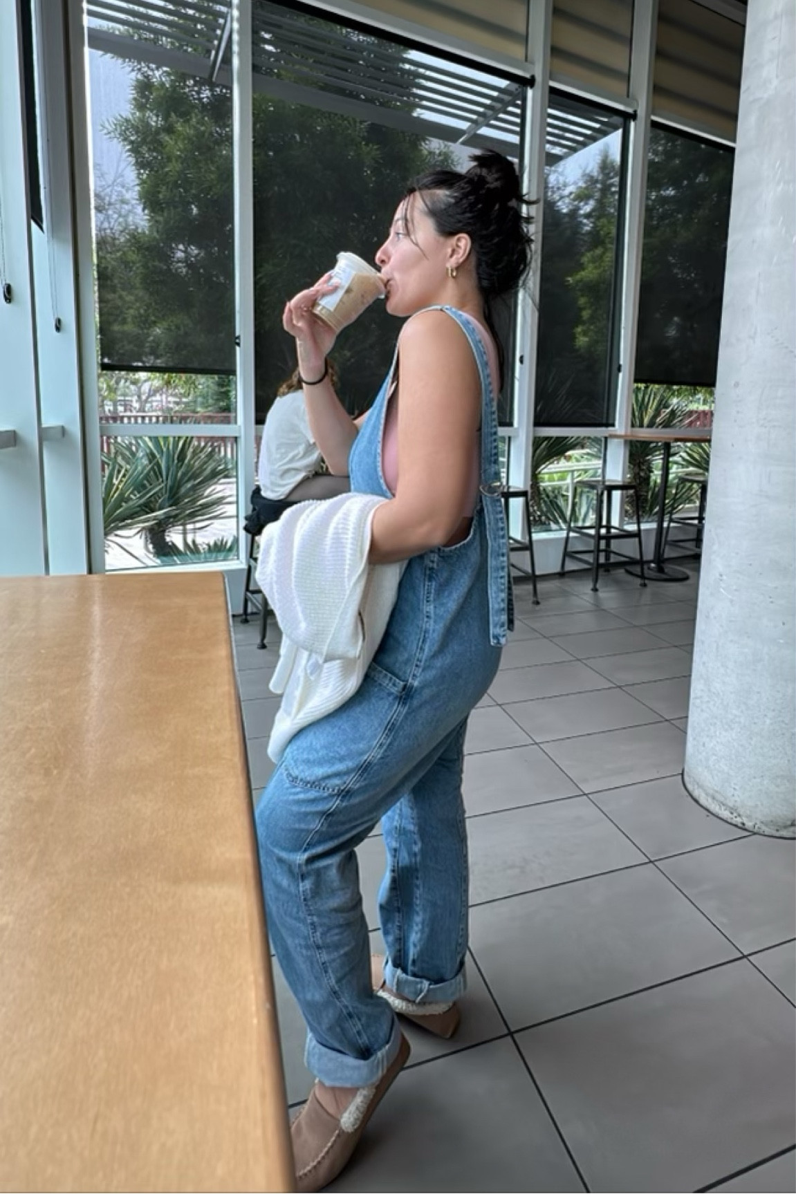 OOTD. Obsessed with these free people overalls! Linked similar white cardigans

#LTKFind #LTKSeasonal #LTKstyletip