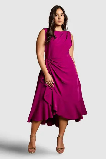 Coast Plus Crepe Ruffle Midi Dress | Nordstrom | Nordstrom