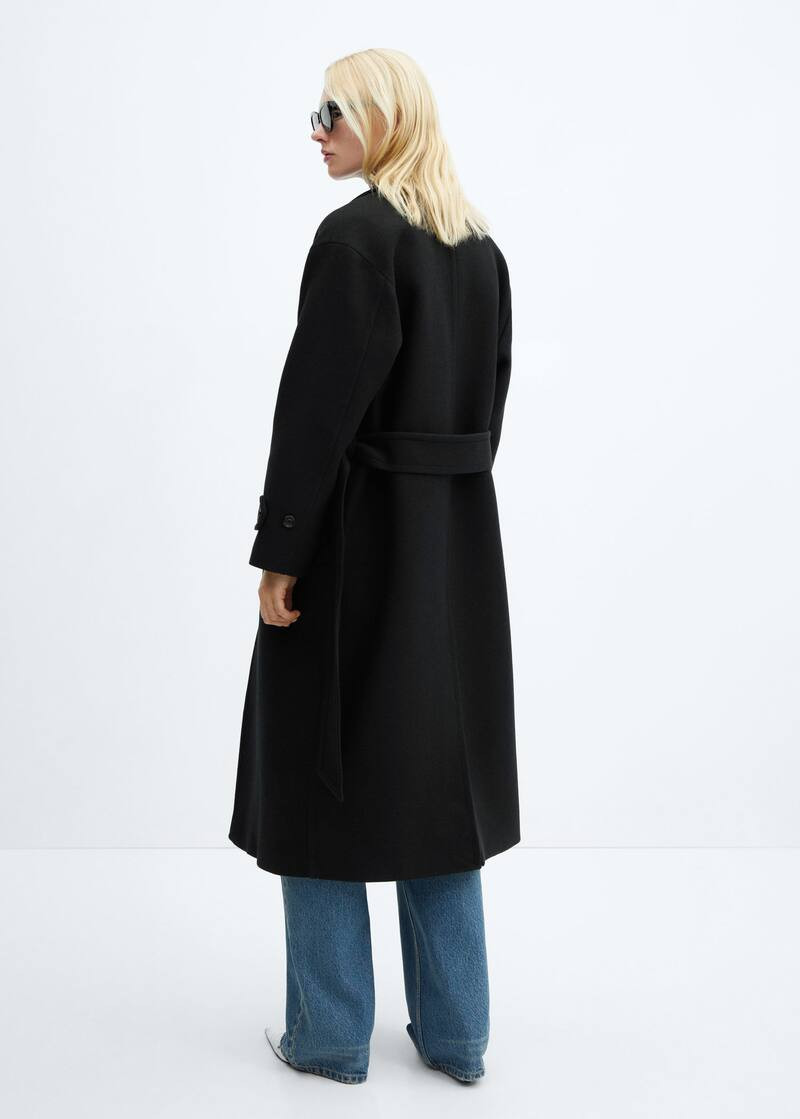 Maxi lapel manteco wool coat -  Women | Mango USA | MANGO (US)