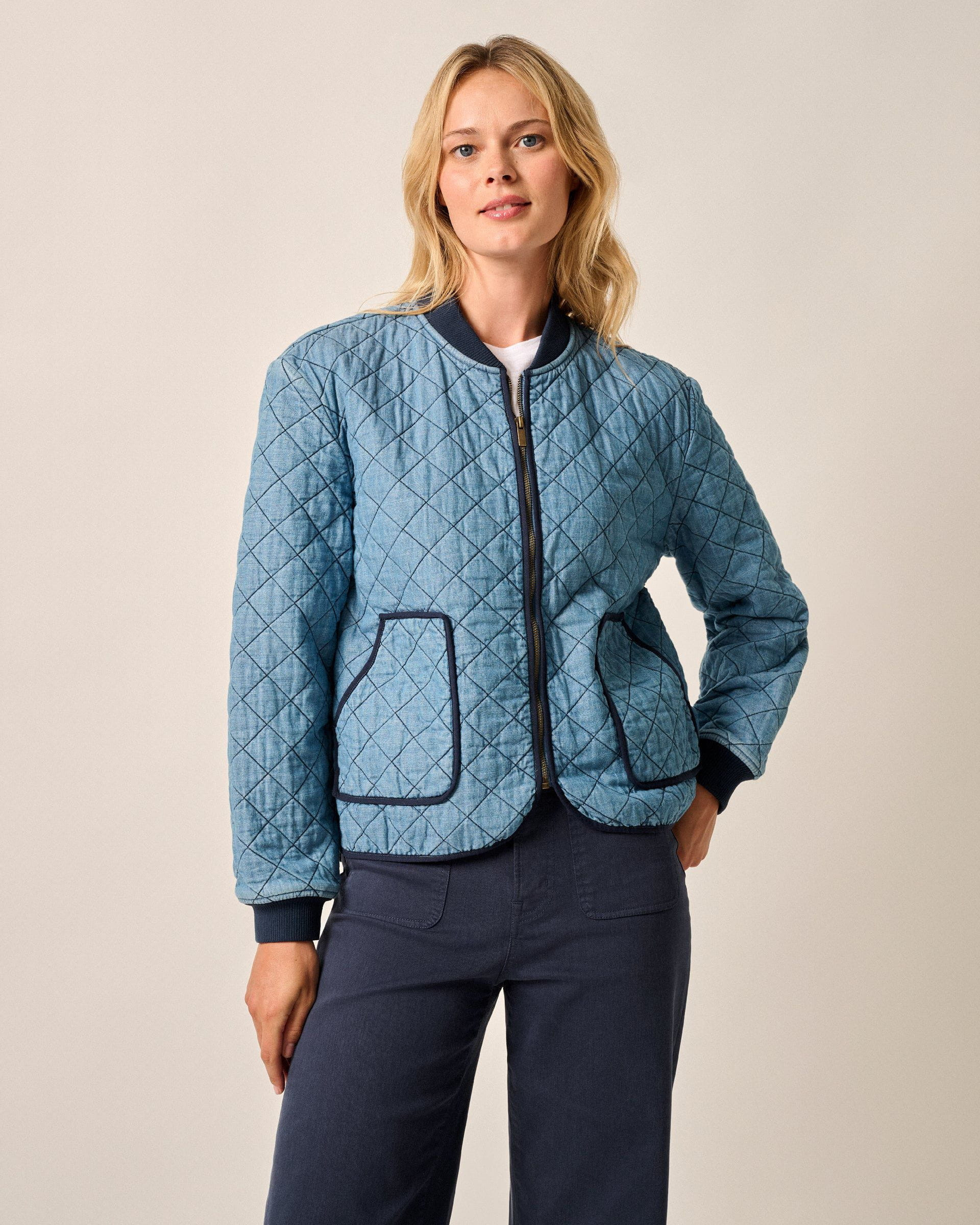 Vivian Quilted Bomber Jacket | johnnie O