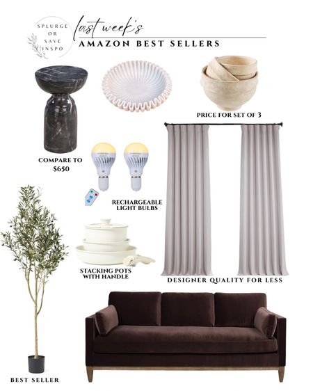 Amazon home finds. Amazon must haves. Faux linen drapes. Brown sofa. Faux olive tree. Marble accent table. Home decor. 

#LTKsalealert #LTKhome #LTKFind