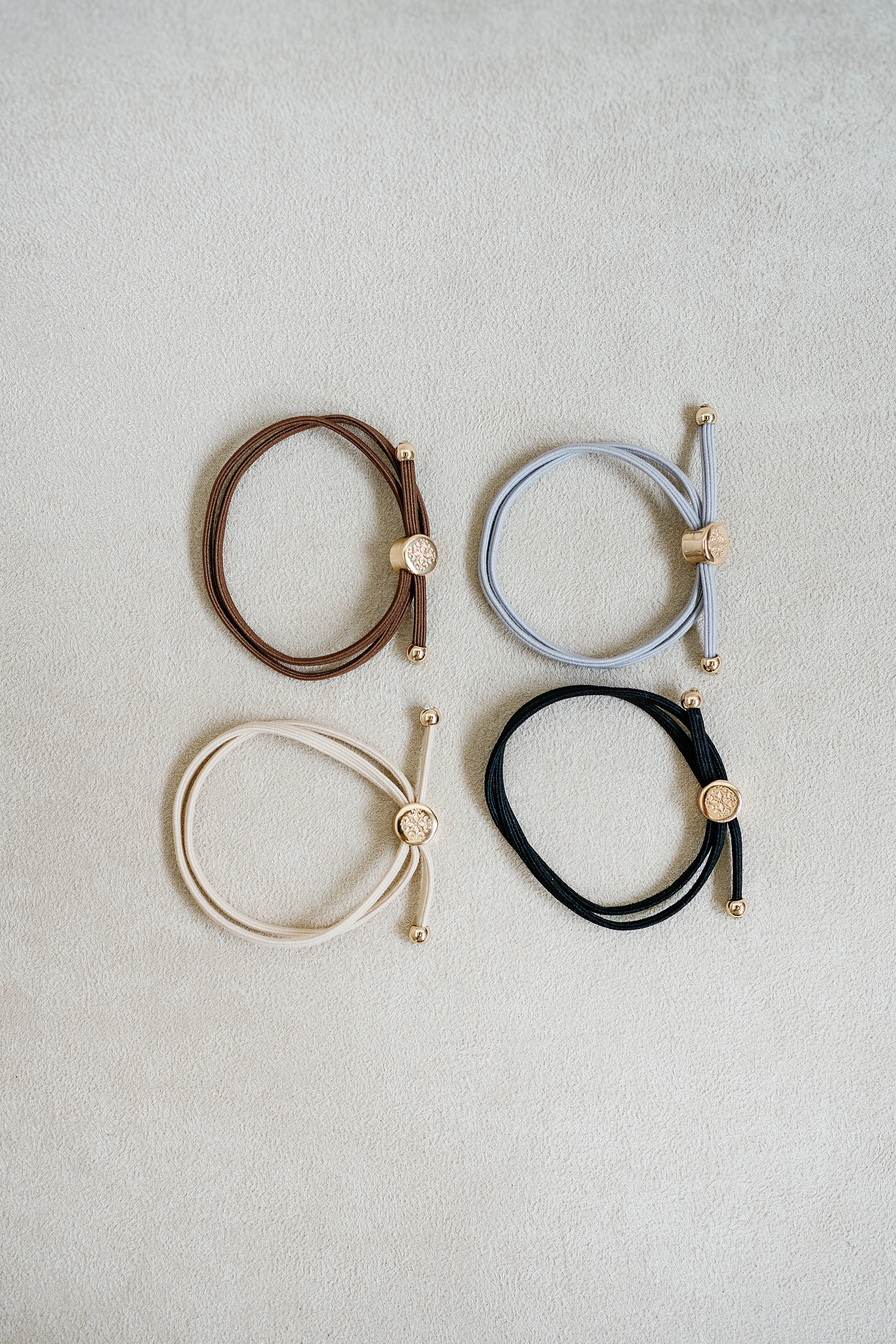 Skinny Hair Tie Set In Dark Neutral | Smith and Co. Jewel Design