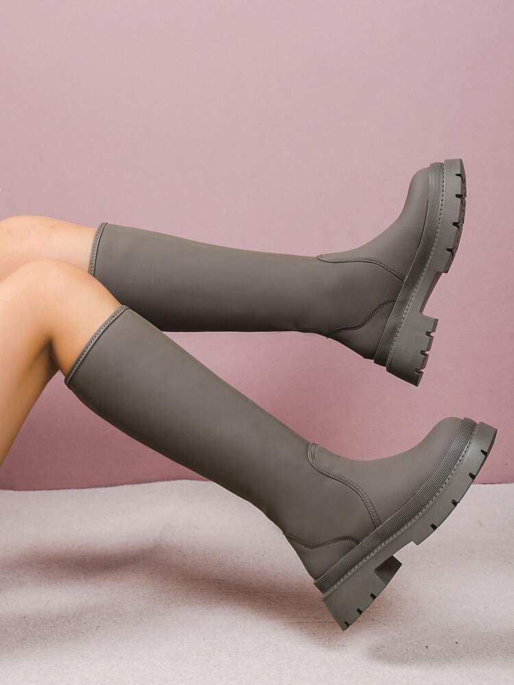 Minimalist Slip On Combat Boots | SHEIN