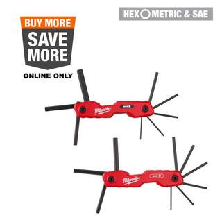 Milwaukee 17-Key Folding Hex Key Sets - SAE/Metric 48-22-2183 - The Home Depot | The Home Depot