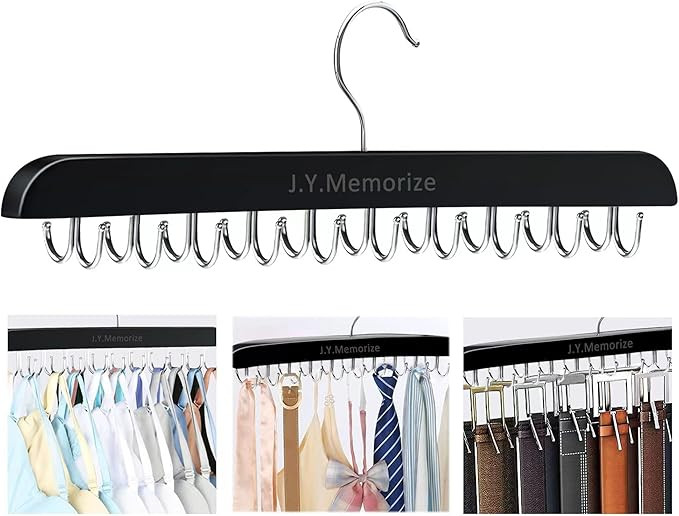 20 Hooks Hangers Space Saving, Universal Belt Hanger, Bra Hanger for Closet, Large Capacity Holde... | Amazon (US)