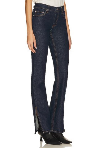 GRLFRND Hailey Low Rise Slim Boot With Slit Hem en Coldwater from Revolve.com | Revolve Clothing (Global)