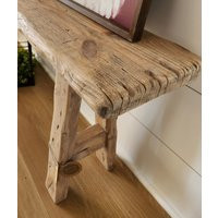 Wood Noodle Skinny Bench 4Ft X 7 18 Weathered Blonde Driftwood Rustic, Bed Front, Entry, Hallway, Dining-Organic Cottage Farmhouse Coastal | Etsy (US)