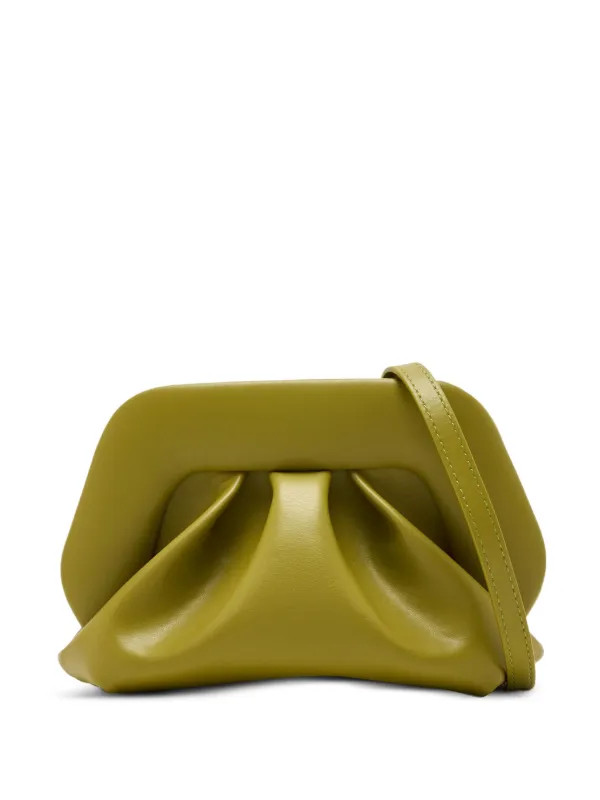 Themoirè Gea Pleated Clutch Bag | Green | FARFETCH NA | Farfetch Global
