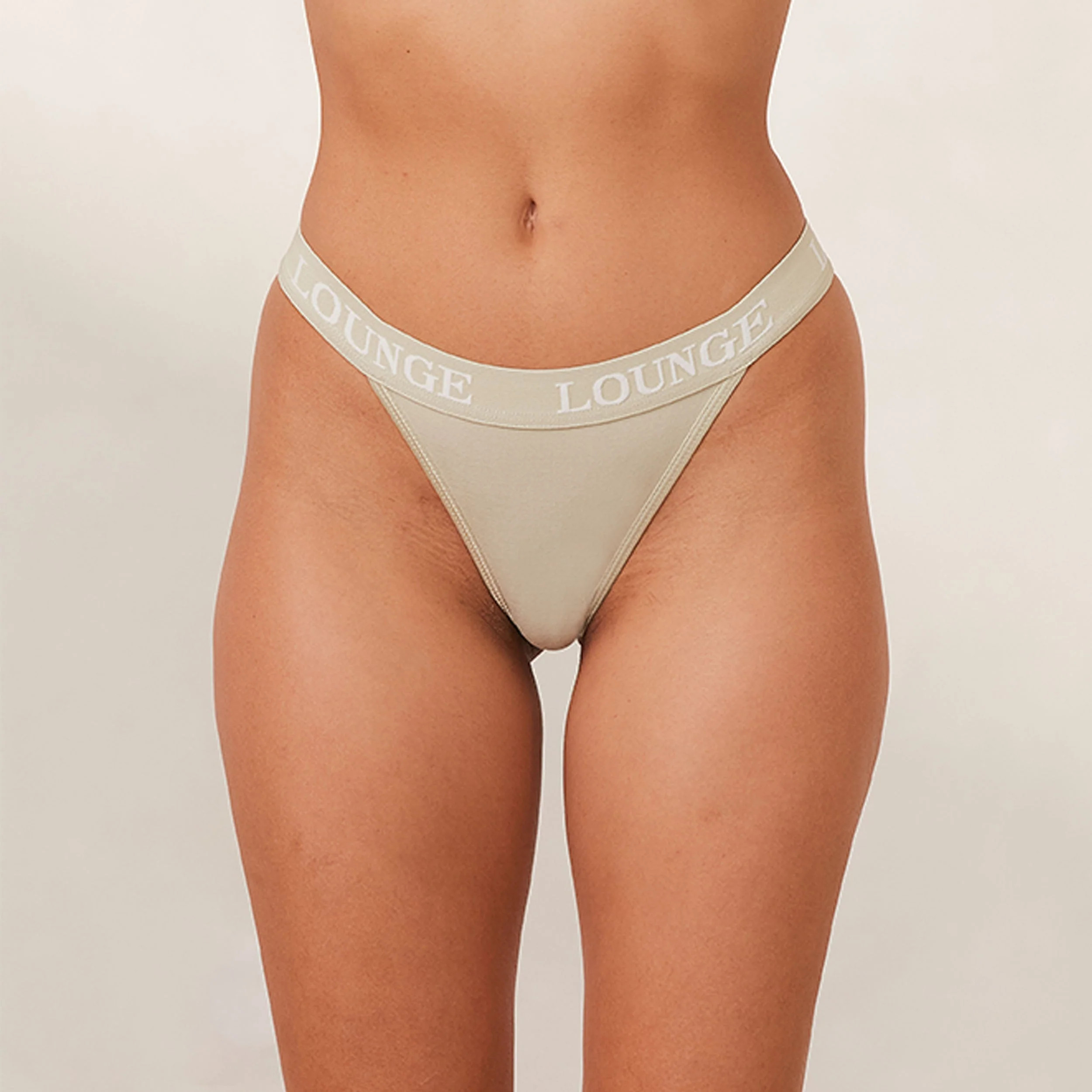 Bamboo Triangle Thong - Olive | Lounge UK