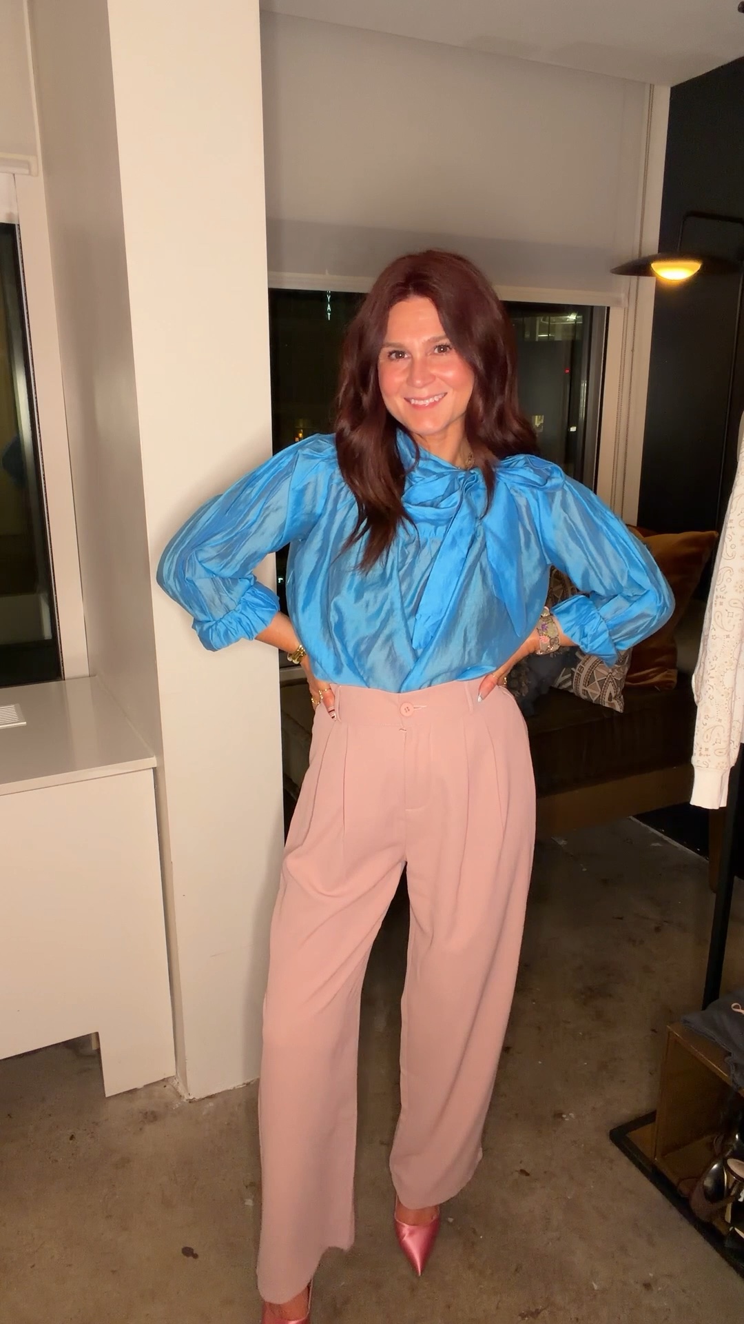 The most fun workwear ever. Giving chic. Mix and match. Top is see through add bodysuit. Pants are so cute and comfortable. @Chicwish

#LTKWorkwear #LTKootd #LTKPetite