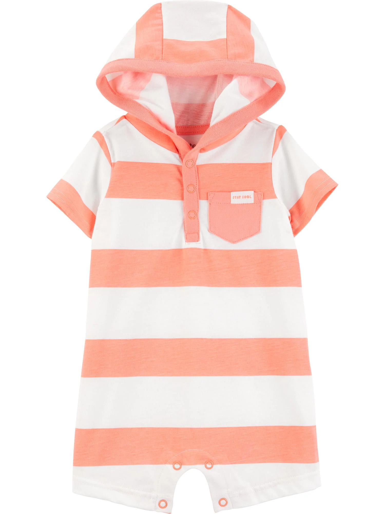 Carter's Child of Mine Baby Boy Hooded Romper, One-Piece, Sizes 0/3-24 Months - Walmart.com | Walmart (US)