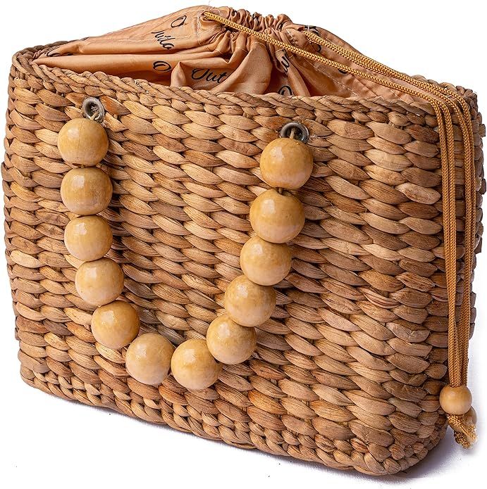 Straw Designer Tote Handbag, Trendy Summer Vacation 2022, Woven Wicker Purse, Shoulder Bag For Wo... | Amazon (US)