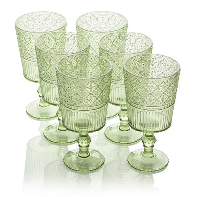 Certified International (Set of 6) 14oz Acrylic All Purpose Goblets Green | Target