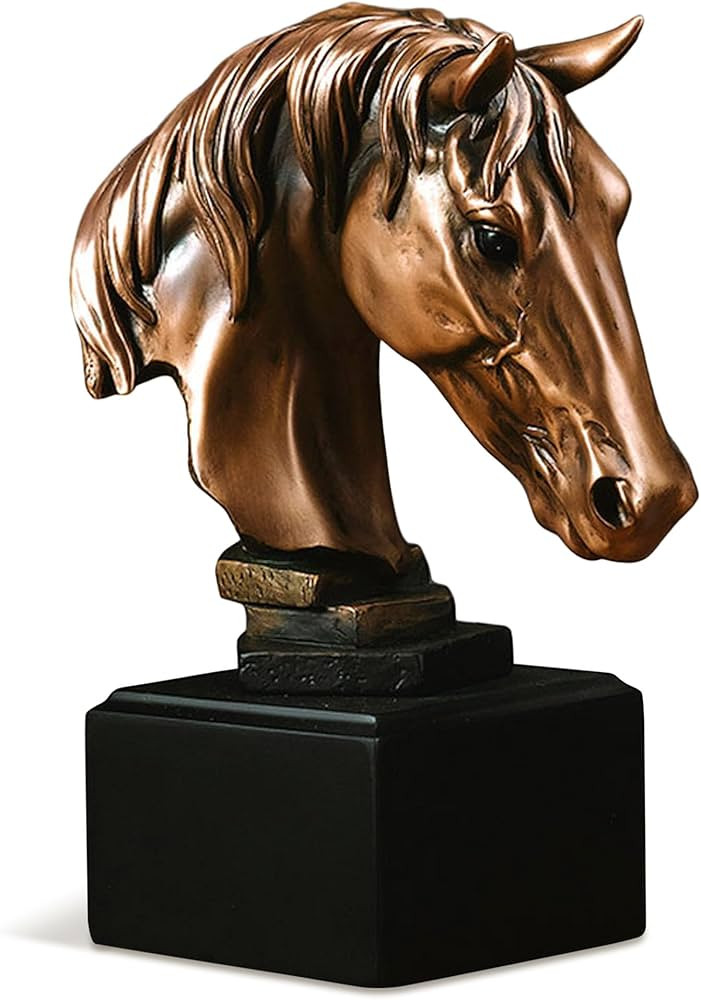 Bronze Horse Head Statue, Decorative Sculpture, 5" Wide x 7.5 | Amazon (US)