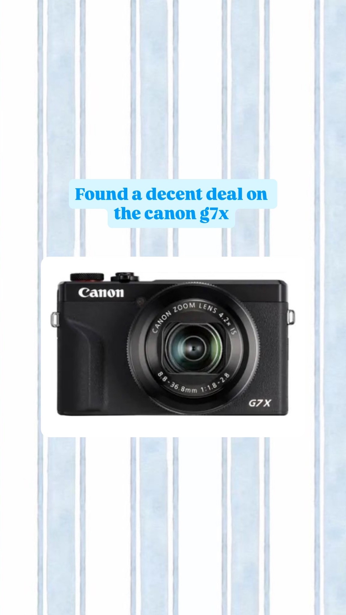 Finally found a decent deal on the popular Canon G7X 👏🏻👏🏻

#LTKvlog