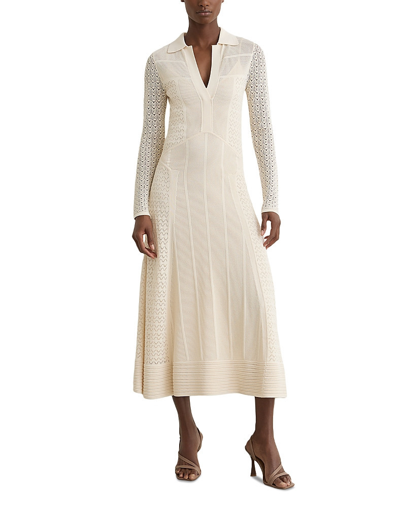 Reiss Pointelle Knit Panelled Midi Dress | Bloomingdale's (US)