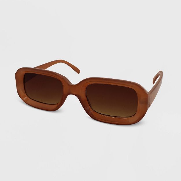 Women's Rectangle Sunglasses - Wild Fable™ Brown | Target