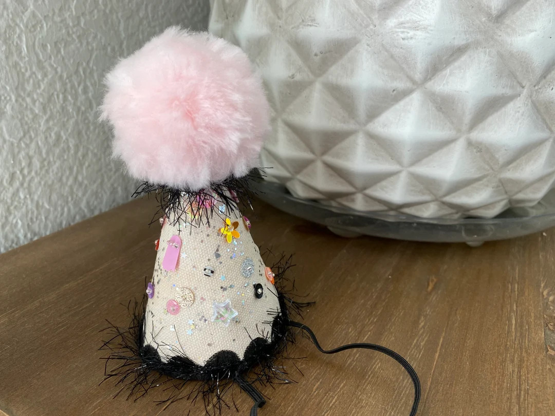 Spooky Cute Halloween Birthday Hat  Pink Black  Whimsical - Etsy | Etsy (US)